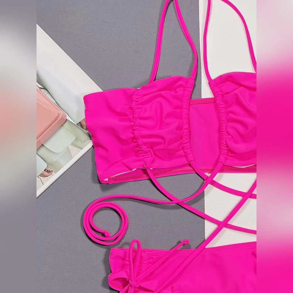 Malibu Hot Pink Bikini Set - Picture 4 of 5